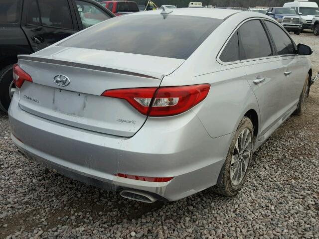 5NPE34AF5FH117026 - 2015 HYUNDAI SONATA SPO SILVER photo 4