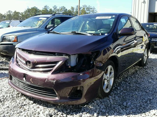 2T1BU4EE5DC081727 - 2013 TOYOTA COROLLA BA PURPLE photo 2