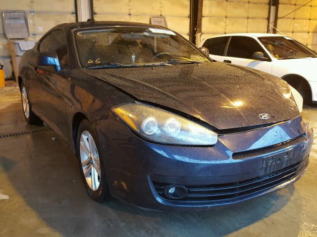 KMHHM66DX8U292146 - 2008 HYUNDAI TIBURON GS BLUE photo 1