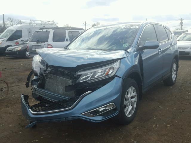 2HKRM4H57FH649437 - 2015 HONDA CR-V EX TEAL photo 2