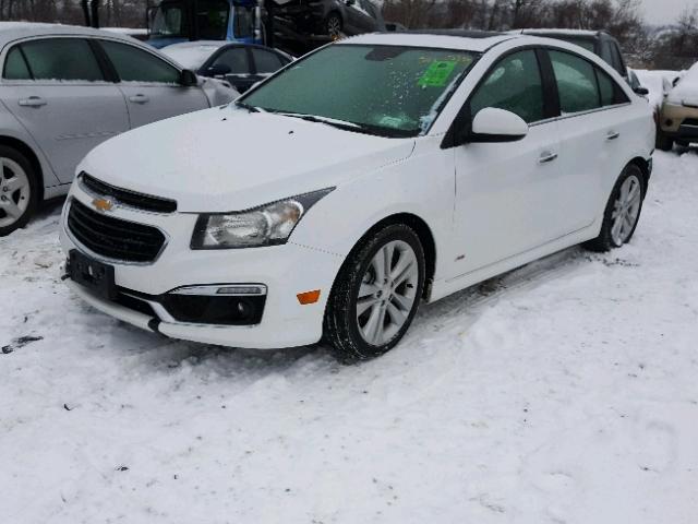 1G1PG5SB8F7124354 - 2015 CHEVROLET CRUZE LTZ WHITE photo 2