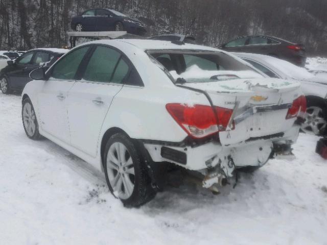 1G1PG5SB8F7124354 - 2015 CHEVROLET CRUZE LTZ WHITE photo 3