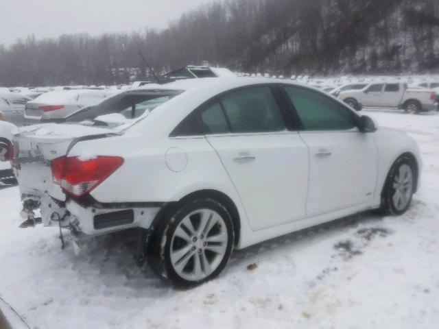 1G1PG5SB8F7124354 - 2015 CHEVROLET CRUZE LTZ WHITE photo 4