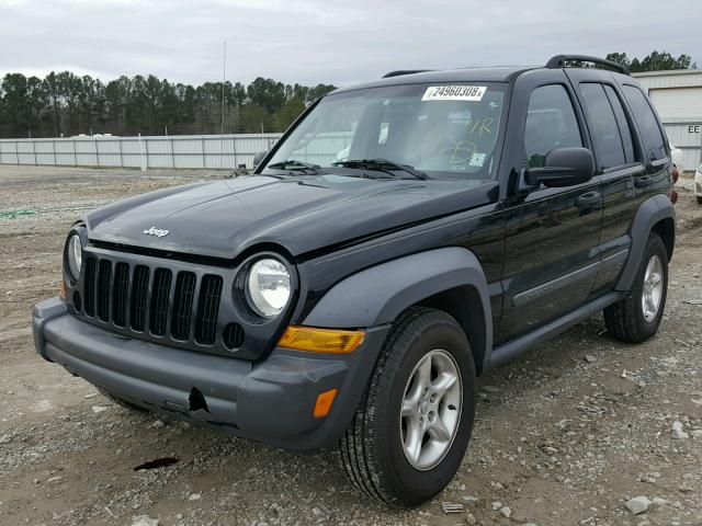 1J4GK48K77W551257 - 2007 JEEP LIBERTY SP BLACK photo 2