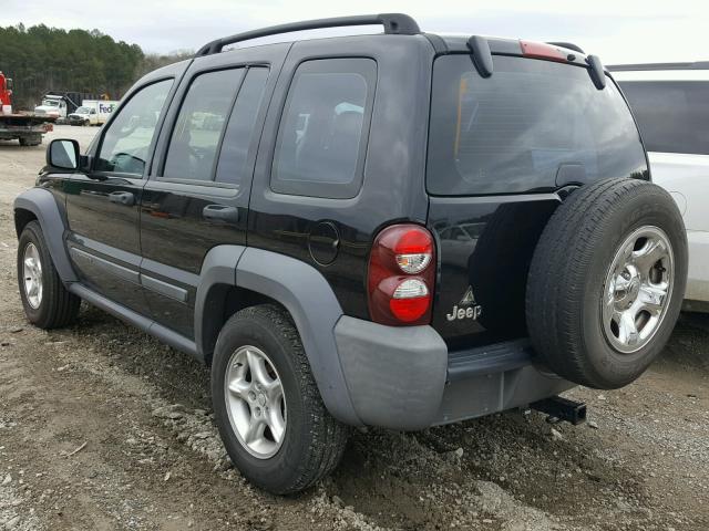 1J4GK48K77W551257 - 2007 JEEP LIBERTY SP BLACK photo 3