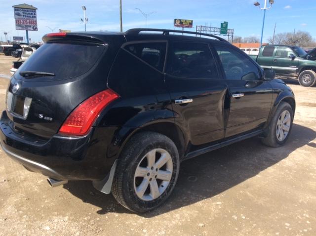 JN8AZ08W57W600611 - 2007 NISSAN MURANO SL BLACK photo 4