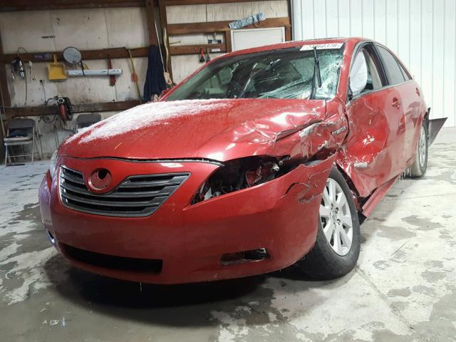 4T1BB46K58U055112 - 2008 TOYOTA CAMRY HYBR RED photo 2