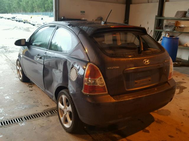 KMHCN36C78U079457 - 2008 HYUNDAI ACCENT SE GRAY photo 3