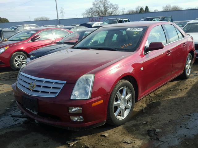 1G6DC67A250178495 - 2005 CADILLAC STS RED photo 2