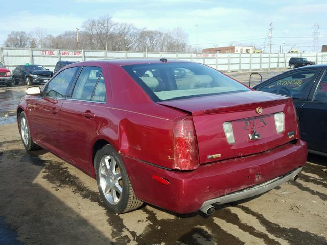 1G6DC67A250178495 - 2005 CADILLAC STS RED photo 3