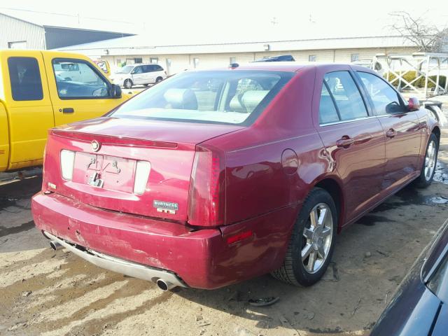 1G6DC67A250178495 - 2005 CADILLAC STS RED photo 4