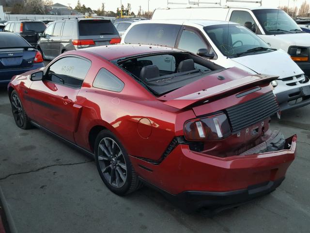 1ZVBP8CF1B5117723 - 2011 FORD MUSTANG GT RED photo 3