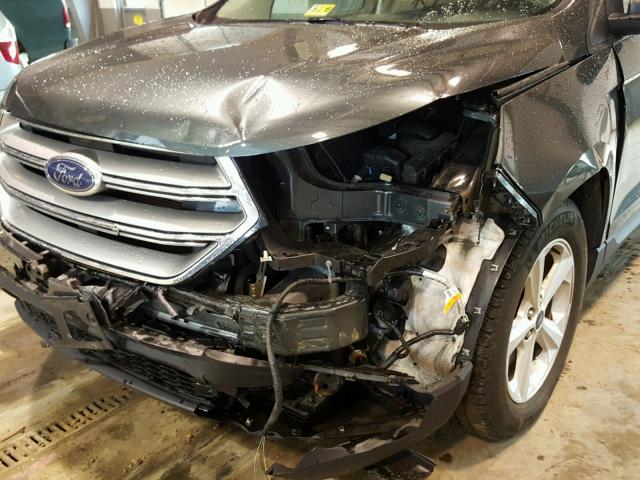 2FMTK4G82FBB39446 - 2015 FORD EDGE SE BLACK photo 9