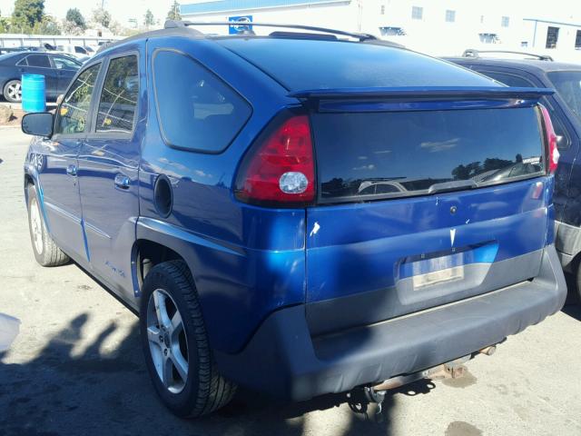 3G7DB03E44S555825 - 2004 PONTIAC AZTEK BLUE photo 3