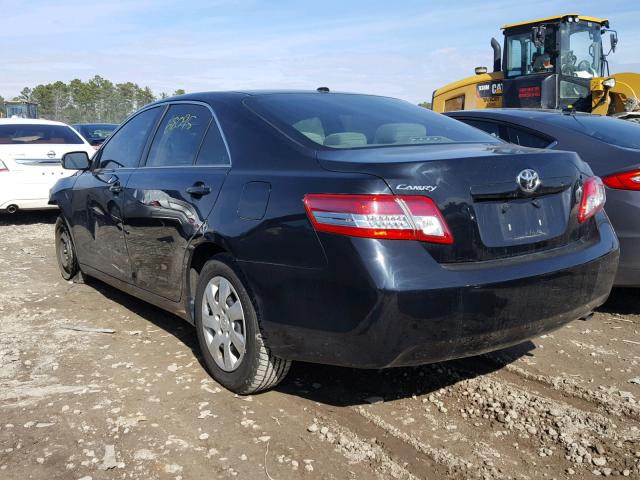 4T1BF3EK6BU669593 - 2011 TOYOTA CAMRY BASE BLACK photo 3