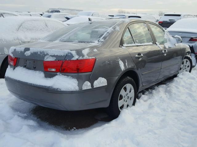 5NPET46C89H476230 - 2009 HYUNDAI SONATA GLS GRAY photo 4