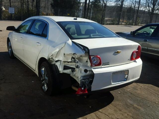 1G1ZH57B584194414 - 2008 CHEVROLET MALIBU 1LT WHITE photo 3