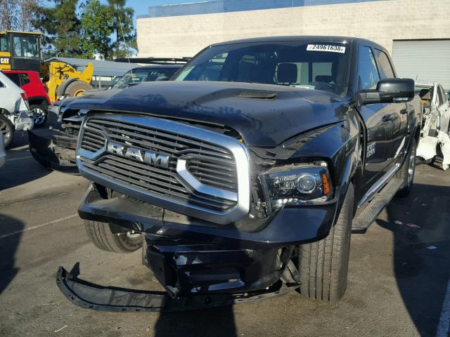 1C6RR7PT9JS114114 - 2018 RAM 1500 LONGH BLACK photo 2