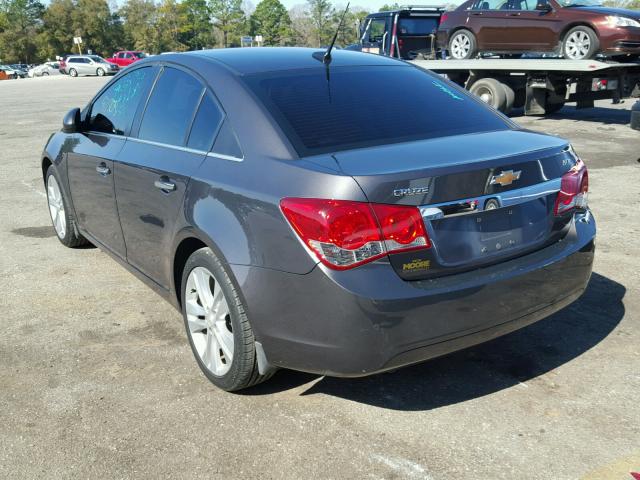 1G1PH5S92B7184988 - 2011 CHEVROLET CRUZE LTZ GRAY photo 3