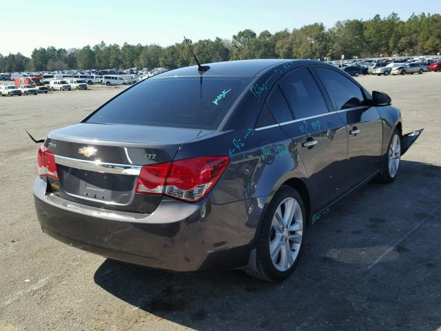 1G1PH5S92B7184988 - 2011 CHEVROLET CRUZE LTZ GRAY photo 4