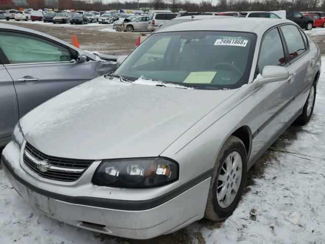 2G1WF52E859311809 - 2005 CHEVROLET IMPALA SILVER photo 2