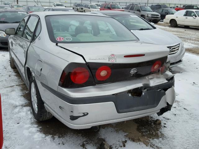 2G1WF52E859311809 - 2005 CHEVROLET IMPALA SILVER photo 3