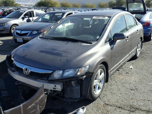 19XFA156X9E029651 - 2009 HONDA CIVIC CHARCOAL photo 2