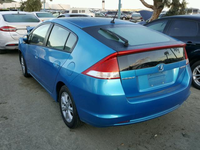 JHMZE2H73AS027641 - 2010 HONDA INSIGHT EX BLUE photo 3