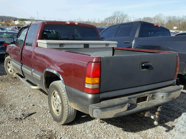 1GCEC19T2YZ179388 - 2000 CHEVROLET SILVERADO MAROON photo 3