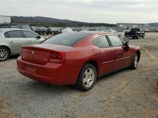 2B3KA43GX7H760031 - 2007 DODGE CHARGER SE RED photo 4