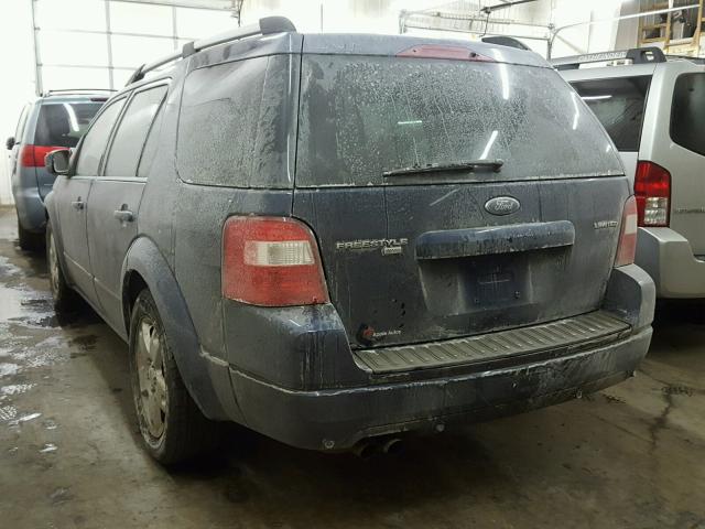 1FMDK06135GA01665 - 2005 FORD FREESTYLE BLUE photo 3