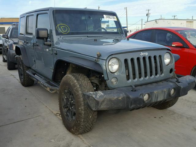 1C4BJWDG1EL146252 - 2014 JEEP WRANGLER U BLUE photo 1