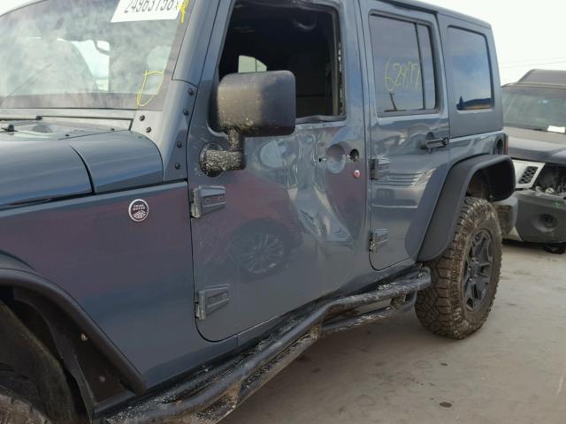 1C4BJWDG1EL146252 - 2014 JEEP WRANGLER U BLUE photo 9