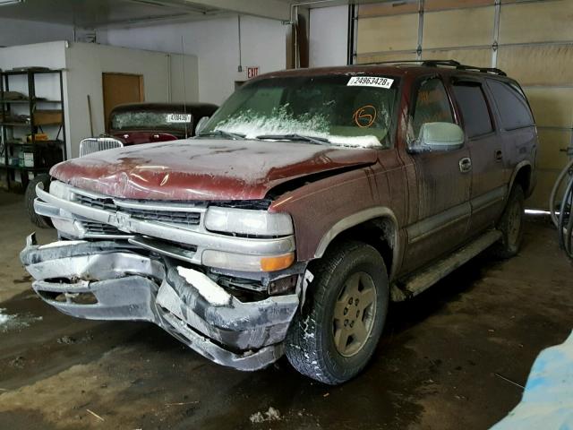 1GNFK16T51J155769 - 2001 CHEVROLET SUBURBAN K RED photo 2