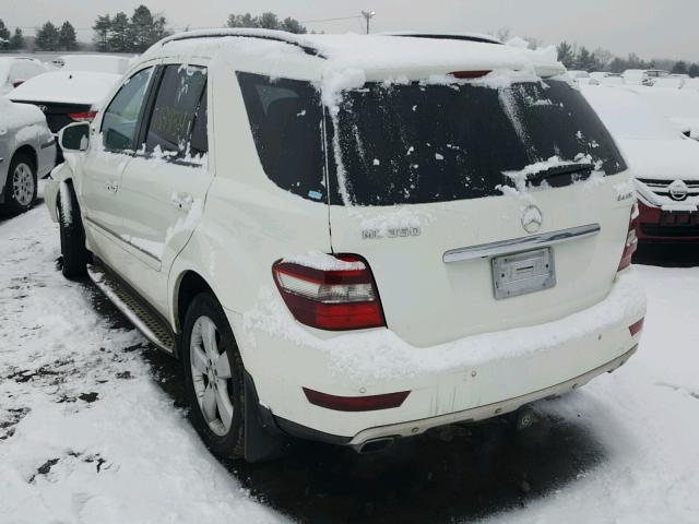 4JGBB86E09A491631 - 2009 MERCEDES-BENZ ML 350 WHITE photo 3