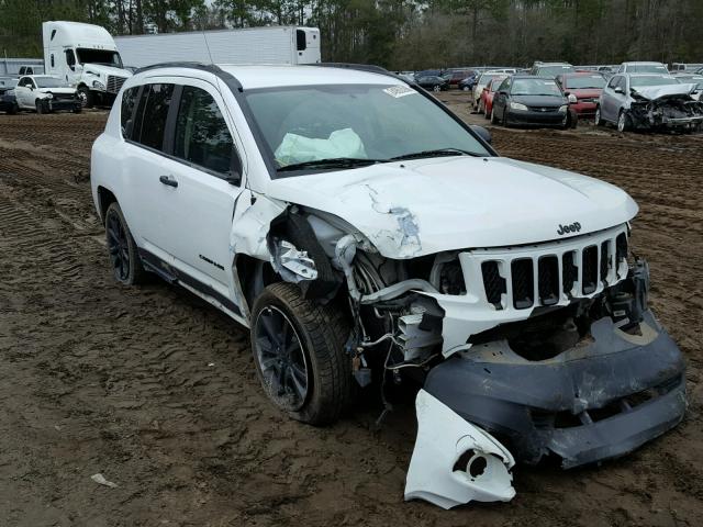 1C4NJCBA1ED680047 - 2014 JEEP COMPASS SP WHITE photo 1