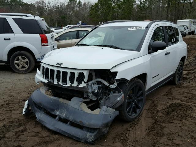 1C4NJCBA1ED680047 - 2014 JEEP COMPASS SP WHITE photo 2