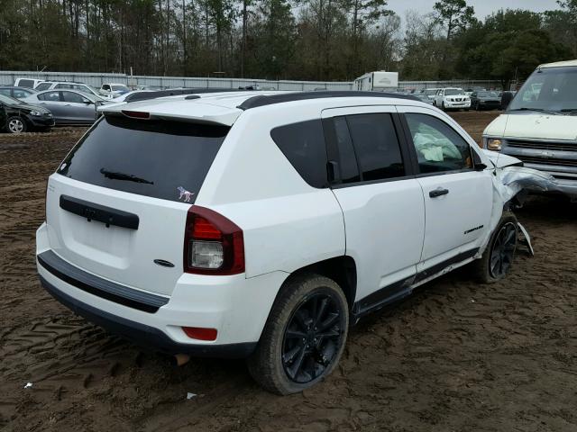 1C4NJCBA1ED680047 - 2014 JEEP COMPASS SP WHITE photo 4
