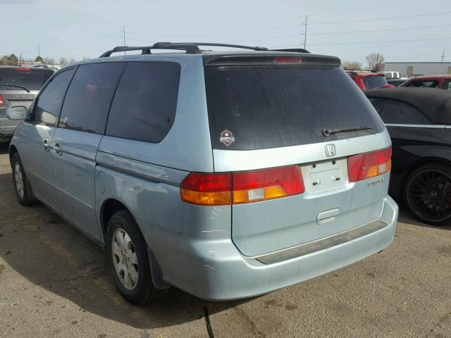 5FNRL180X3B118703 - 2003 HONDA ODYSSEY EX TEAL photo 3