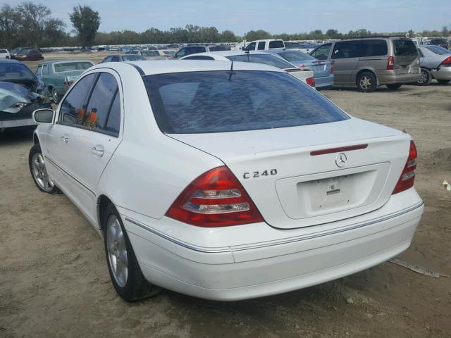 WDBRF61J31F078334 - 2001 MERCEDES-BENZ C 240 WHITE photo 3