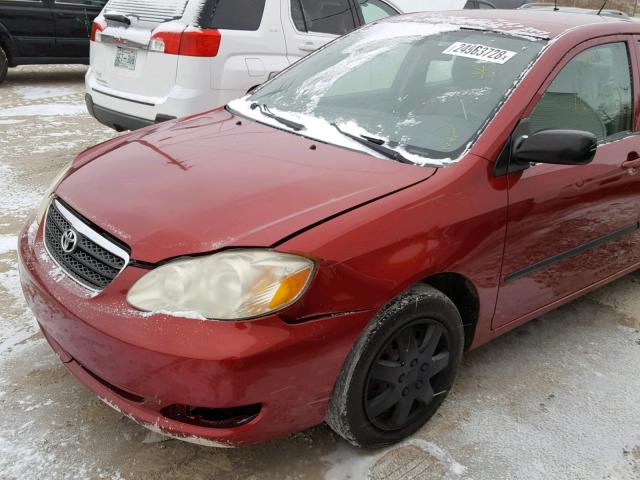 JTDBR32E560059952 - 2006 TOYOTA COROLLA CE RED photo 9