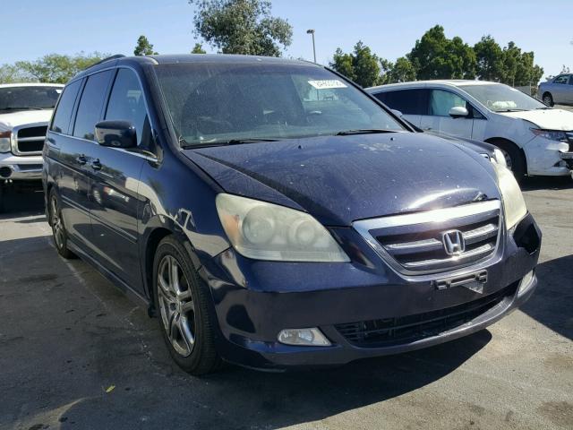 5FNRL38495B131122 - 2005 HONDA ODYSSEY EX BLUE photo 1