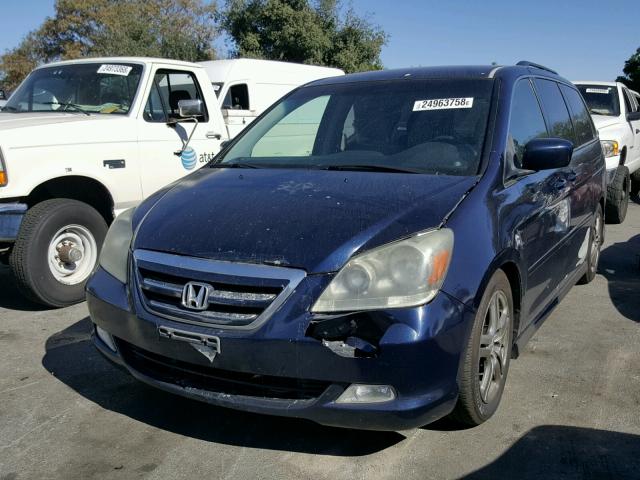 5FNRL38495B131122 - 2005 HONDA ODYSSEY EX BLUE photo 2