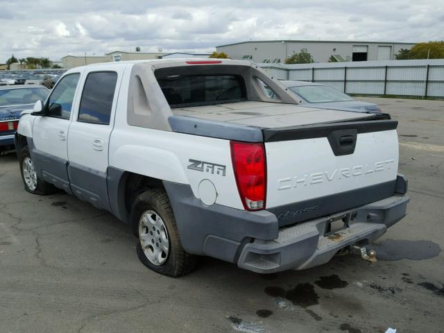 3GNEC13T43G125471 - 2003 CHEVROLET AVALANCHE WHITE photo 3