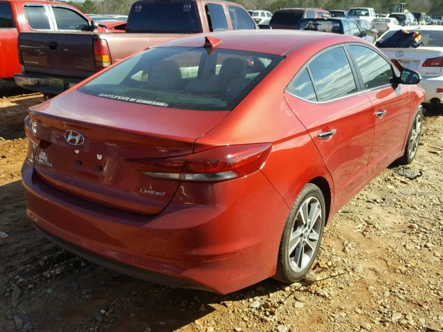 5NPD84LF4HH035477 - 2017 HYUNDAI ELANTRA SE RED photo 4