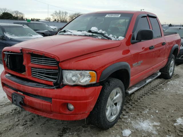 1D7HU18D15S222116 - 2005 DODGE RAM 1500 S RED photo 2