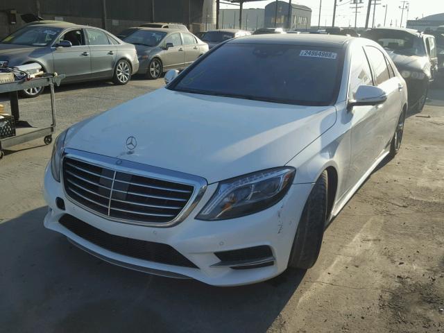 WDDUG8CB0EA055726 - 2014 MERCEDES-BENZ S 550 WHITE photo 2