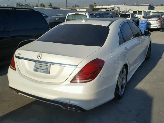 WDDUG8CB0EA055726 - 2014 MERCEDES-BENZ S 550 WHITE photo 4