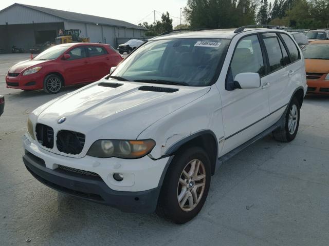 5UXFA13574LU21026 - 2004 BMW X5 3.0I WHITE photo 2