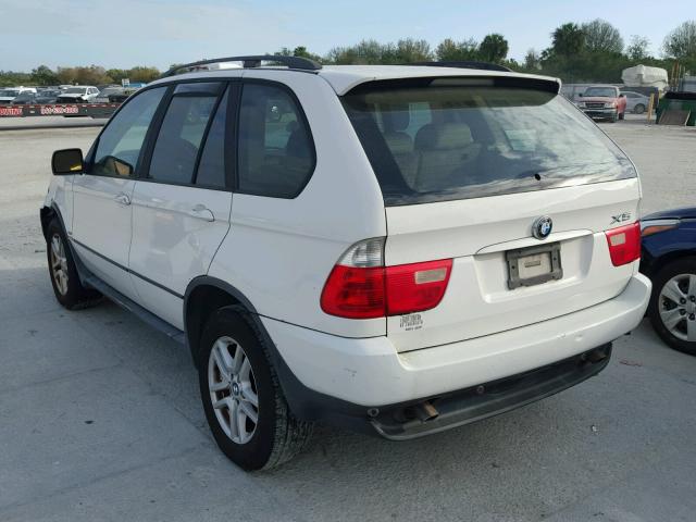 5UXFA13574LU21026 - 2004 BMW X5 3.0I WHITE photo 3